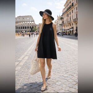 H & M shift Elegant Black Sleeveless Lined Dress size XL.